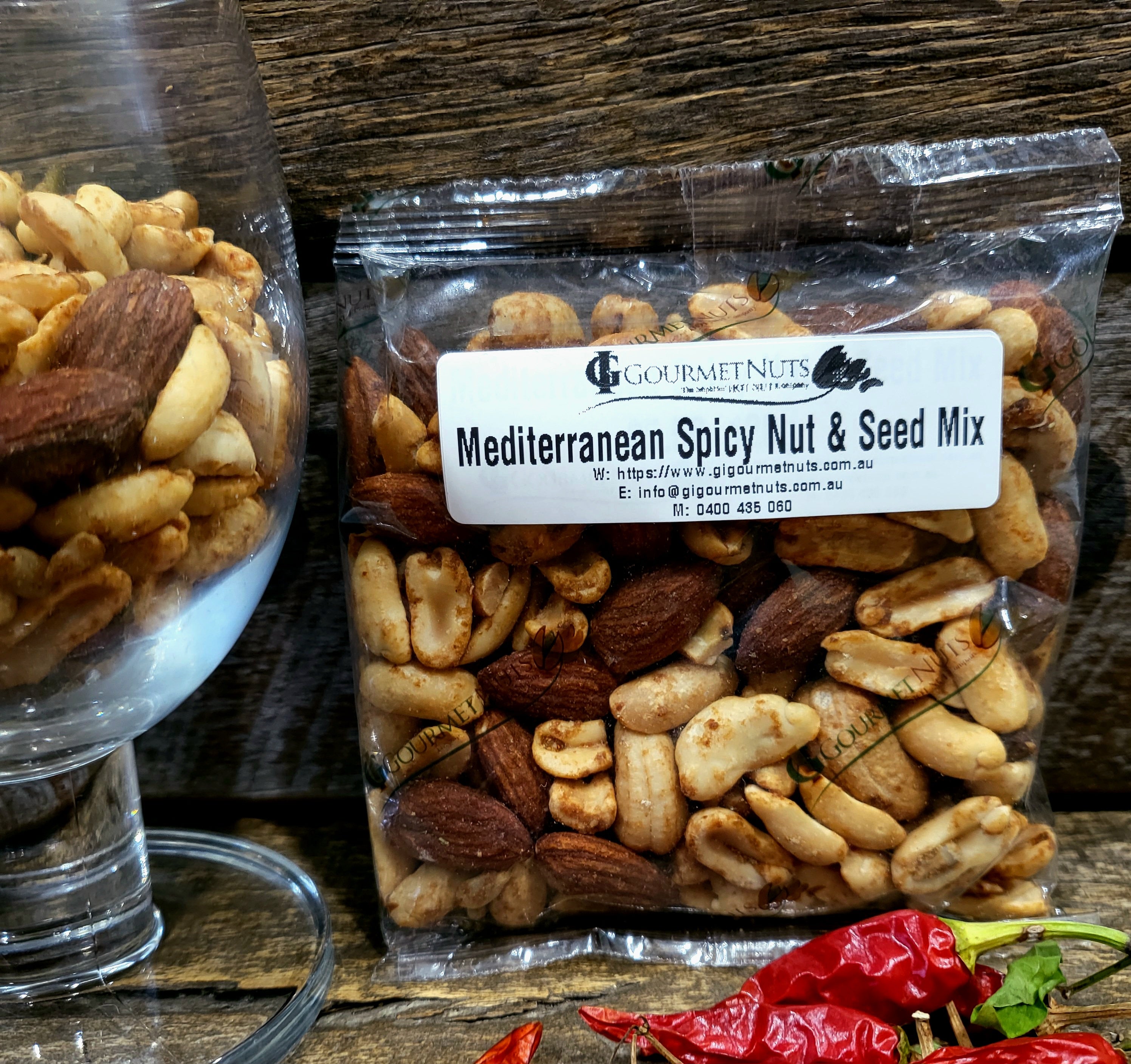 Mediterranean Spicy Nut and Seed Mix GI Gourmet Nuts